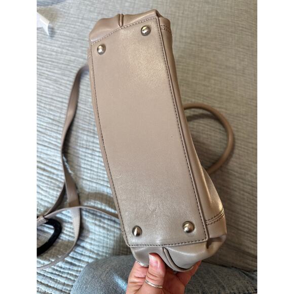 SORIAL NWT Soft Grey Estella Satchel Fine Leather Handbag Purse - Picture 5 of 7